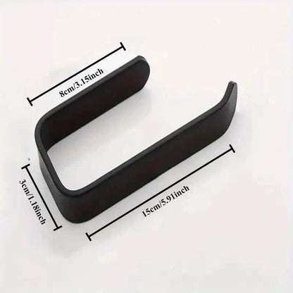 2-Pack: No-Drill Self-Adhesive Toilet Paper Holder – Black & White