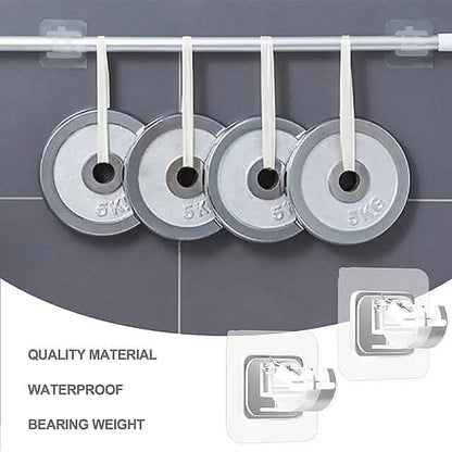 4-Piece: No Drill Curtain Rod Hook Holder