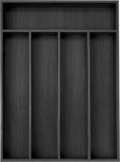 Silverware Organizer Kitchen Drawer Organizer Utensil Organizer Bamboo Silverware Holder Cutlery Organizer in Drawer Flatware Organizer Tray(5 slots, Natural